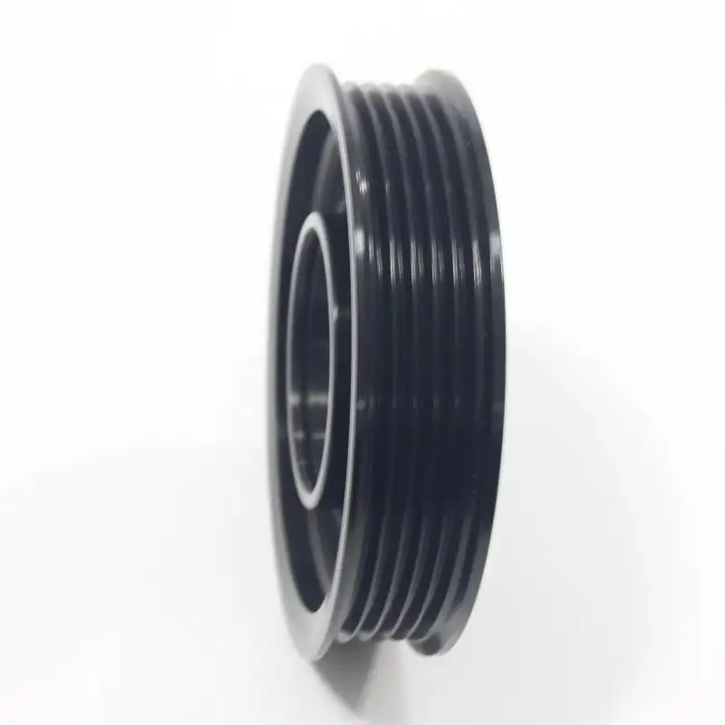 مصنع مخصص OEM 6061 الألومنيوم الأسود مؤكسد CNC طحن ورقة معدنية تصنيع حزام بكرة