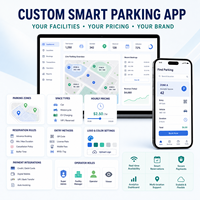 Développement d'applications de stationnement intelligentes personnalisées pour iOS/Android, disponibilité des places, navigation GPS, Internet, React Native, Flutter