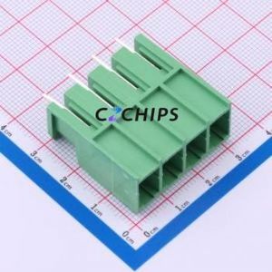 DB3EVC-7.62-4P-GN Plug-in Terminal Block Through hole,P=7.62mm Connector Board-to-Board / Socket - Closed 1x4P 7.62mm Green - Product Image 1