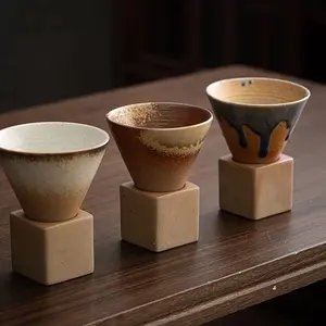 Caneca de café de cerâmica criativa estilo hot ins fonte caneca retrô japonesa de grés caneca de cerâmica