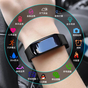 Binger – Bracelet connecté étanche IP67, moniteur de fréquence cardiaque pour hommes et femmes, bracelet en Silicone, moniteur d'activité physique Bluetooth - Product Image 4