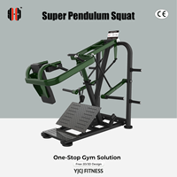 Équipement de Squat Pendulaire avec Bras Oscillants, Coussinets d'Épaule, Plateformes Antidérapantes Doubles et Poteaux de Poids Latéraux pour Centres d'Entraînement