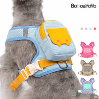 Harnais de luxe respirant et imperméable pour chat et chien, avec logo personnalisé, sans traction, réfléchissant, en maille douce, avec sac à dos – Vente en gros