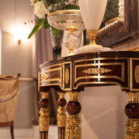 Table console de luxe royale sculptée à la main antique Table d'entrée élégante pour meubles de salon à usage domestique