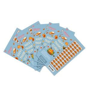 Billets de loterie sur le thème de Thanksgiving, code unique, conception gratuite, impression couleur, cartes de jeu personnalisées, loterie à gratter - Product Image 1