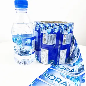 Étiquette personnalisée en PVC chaleur eau étiquette impression film rétractable bouteille d'eau étiquette rétractable bouteille d'eau étiquette