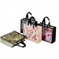 Sac fourre-tout réutilisable et écologique personnalisé à la mode avec poignée d'épaule en tissu non tissé recyclé pour cadeaux
