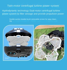 Underwater Wall <b>Robotic</b> Cordless Pool Vacuum Cleaner for Flat Floor Swimming Pools with Automatic Cleaning - Product Image 6