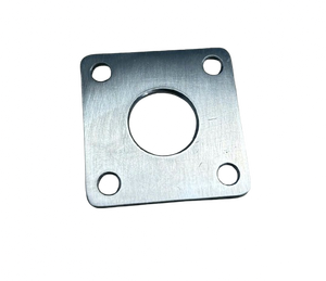 Piezas de Acero Inoxidable Fresadas por CNC Personalizadas |   Componentes de Mecanizado CNC de Precisión, Placa de Brida Cuadrada con Orificio Central (4 Pernos) - Product Image 4