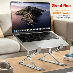 Supporto per Laptop in Alluminio con 16 Angoli Regolabili, Capacità di Carico 8 Kg, Rialzo Pieghevole per Notebook fino a 17 Pollici - Product Image 6
