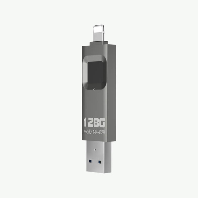 Custom Logo128GB 256GB 512GB Metal USB Type C Flash Drive Fingerprint Encryption OTG