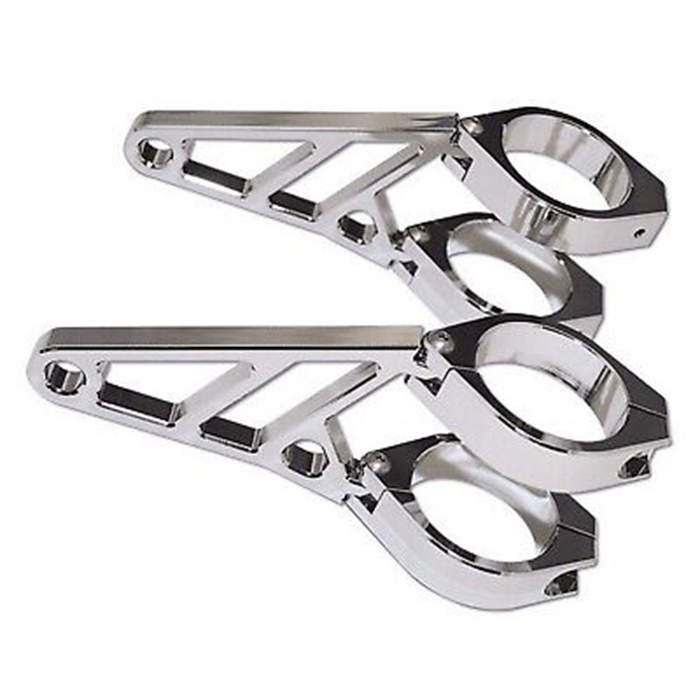 Alchemy Parts Coppia Staffe Faro In Alluminio CNC Per Motocicletta - Diametro 42/43mm, Supporti Forcella