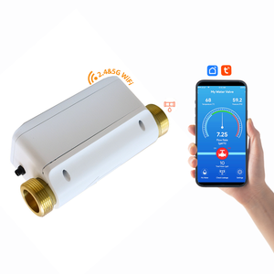 Rehent Smart Ultrasonic Flow Rate Detect Válvula de agua de plástico <span class=keywords><strong>detector</strong></span> de fugas temperatura del agua presión proteger tubería seguridad del hogar - Product Image 1