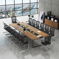Longue table de réunion mobilier de bureau table bureau de travail pour salle de réunion bureau table et chaises de conférence modernes