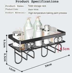 Estante Metálico de Almacenamiento para Baño Estilo <span class=keywords><strong>Hacienda</strong></span> <span class=keywords><strong>Mexicana</strong></span>, de Una Sola Capa, Independiente, Sin Necesidad de Taladrar, Ahorra Espacio - Product Image 5