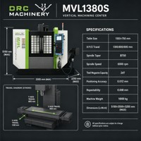 Centre d'usinage vertical CNC MVL1380S DRC Machinery avec broche BT40 8000 tr/min et axe Z à glissières pour coupes lourdes