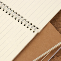 Carnets à spirales A5 en kraft écologique personnalisables avec logo, 50 feuilles, plusieurs couleurs, pour étudiants, vente en gros
