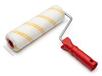 Rouleau de peinture professionnel en microfibre de 9 pouces, double bande jaune, poils de 12 mm, sans peluches, outil de peinture OEM, manche Euro de 8 mm