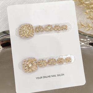 Low-price Wholesale, Rose Cherry <strong>Wine</strong> - Deep Red, Dazzling Sparkles, High-end Texture, Pure Handmade Wearable Press on Toe <strong>Nails</strong> - Product Image 2