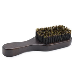 <span class=keywords><strong>Cheveux</strong></span> bilatéraux Salon de coiffure coiffure manche en bois rasage <span class=keywords><strong>balayage</strong></span> brosse à barbe en nylon produits de salon de coiffure brosse à logo personnalisé - Product Image 1