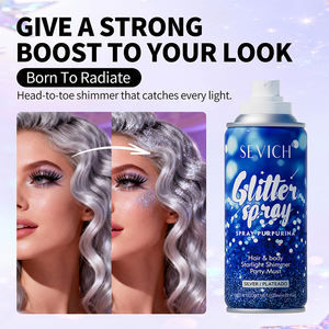 Poudre de paillettes 120 ml en gros, personnalisée, scintillante, pour fête, rendez-vous galant, brillante, non irritante, argentée, spray de paillettes pour cheveux et corps - Product Image 6
