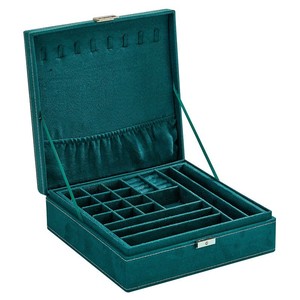 Custom Jewelry Travel Case Jewelry Case Travel Organizer <b>Velvet</b> Pink Jewelry <b>Box</b> Case - Product Image 1