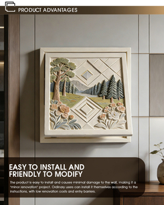 Orologio Decorativo per Contatore Elettrico in Stile Nordico Moderno, Dipinto Geometrico, Arte Murale per Arredamento Casa - Product Image 4