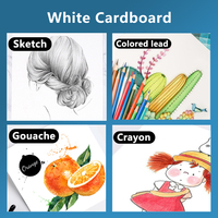 Papel cartulina blanco al por mayor de 120gsm a 300gsm A4 A3, cartón grueso y liso para hacer tarjetas, dibujo, manualidades y escuela