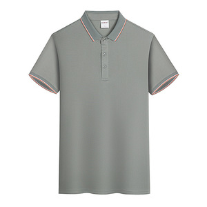 Polo Shirt Men Short Sleeve Solid Color Polyester Quick Dry Workwear Daily Wear - Product Image 3