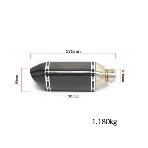 <span class=keywords><strong>125cc</strong></span>-160cc Silencieux D'échappement Dirt Pit Bike MX <span class=keywords><strong>Moto</strong></span> Refires Tuyau D'échappement En Fiber De Carbone pour Yamaha <span class=keywords><strong>Ninja</strong></span> 400 250 R3 R1 01-2009 - Product Image 2