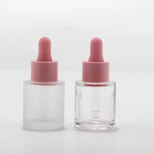 Wholesale Pink Glass Dropper Bottle Clear Glass Bottle Customised Serum Bottles