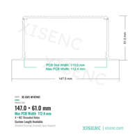 Boîtier en aluminium extrudé personnalisé 147*61mm, léger, profilé en deux parties, pour projets électroniques