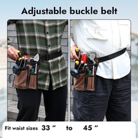 Ceinture porte-outils à 5 poches en tissu Oxford, sacoche utilitaire réglable pour hommes, accessoires de réparation et de construction DIY