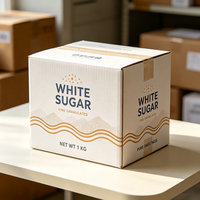 Op maat gemaakte esthetische offset gedrukte tafelsuiker witte geraffineerde doos 72H snelle verzending recycleerbare kartonnen bulk voedselverpakking doos