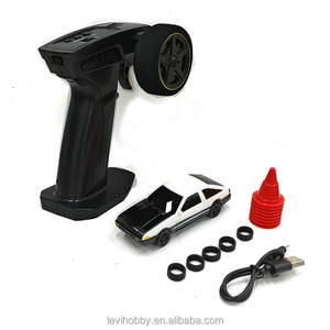 Voitures télécommandées AE86 pour location événementielle, plusieurs couleurs, échelle 1:43, voitures RC de drift 2.4G pour table, avec chargeur - Product Image 1
