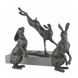 Handmade Kim Loại Thủ Công Mỹ Nghệ Động Vật Điêu Khắc Bronze <span class=keywords><strong>Hare</strong></span> Tượng Điêu Khắc Cho Ngoài Trời Trang Trí Sân Vườn - Product Image 4