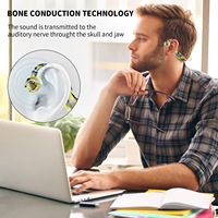 Agent d'achat de sport AKZ-G9 Tuya Conduction osseuse sans fil Bluetooth casque carte enfichable affichage numérique crochet d'oreille
