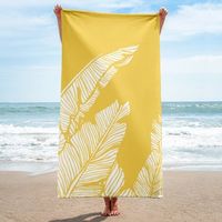 Custom Logo Sand Free Microfiber Beach Towel Super Absorbent Quick Dry Recycled Bath Towel for Summer Travel Swim
