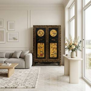 Mobile da Soggiorno in Stile Cinese <span class=keywords><strong>con</strong></span> Pannello Intagliato a Mano, Ecologico, <span class=keywords><strong>con</strong></span> Dettagli <span class=keywords><strong>Antichi</strong></span> e Laccatura Dipinta a Mano <span class=keywords><strong>con</strong></span> Cura - Product Image 1