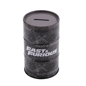 Custom Design Free Sample Oil Drum Shape Custom Saving Bank Money Box