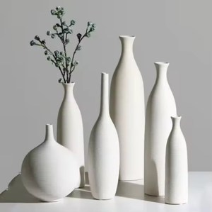 Practical Hot Sale Modern Nordic Elegant Porcelain <b>Standing</b> Ceramic Flower <b>Vase</b> for Home Decor - Product Image 1