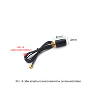Antenne champignon omnidirectionnelle 4G LTE robuste, étanche, à profil bas de 42 mm avec fixation par vis, câble RG174, connecteur SMA mâle