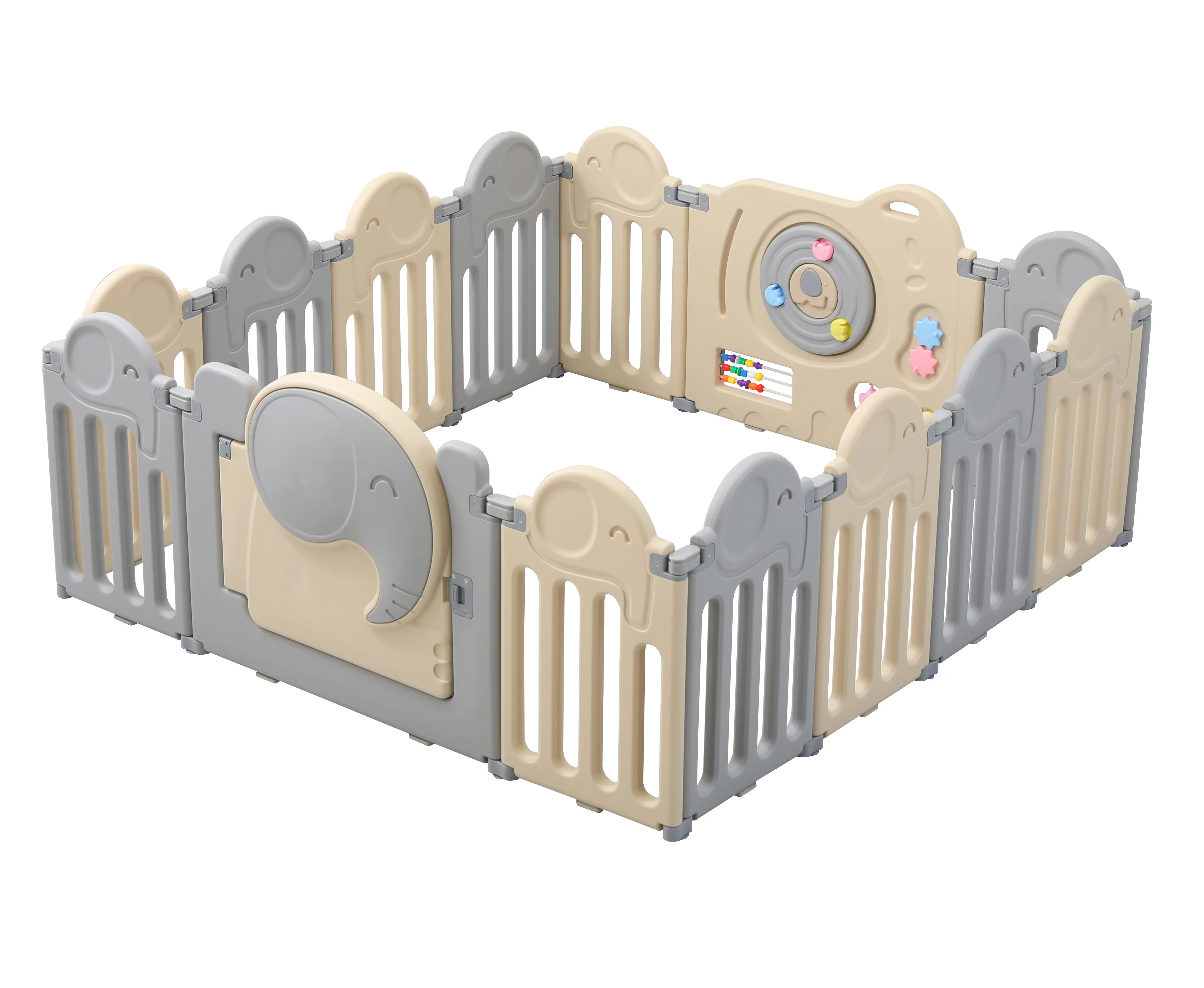 Parc de jeu d'intérieur éléphant clôture de jeu en plastique parc de jeu pliable pour bébé