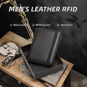Premium Unisex Genuine Leather <b>RFID</b> <b>Blocking</b> <b>Wallet</b> – 6.1-Inch Waterproof Business Bifold <b>Wallet</b> - Product Image 2