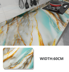 Adesivo Murale Lucido Effetto Marmo, Carta da Parati Autoadesiva per Decorazione Pareti Domestiche - Product Image 2