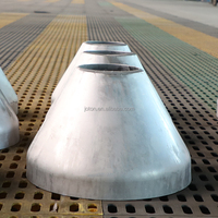 Tête conique avec bride pour réservoir de traitement des eaux usées marines, pour le traitement par immersion et la passivation, et le décharge de sédiments solides