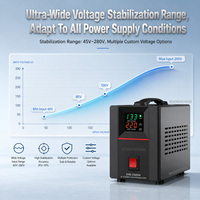 Régulateur de tension monophasé pour servomoteur SVC 500VA 1kVA 3kVA 5kVA 8kVA 10kVA Stabilisateur automatique AC 220V pour la maison et l'industrie