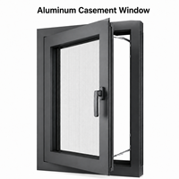 Ventanas y Puertas Abatibles de Doble Acristalamiento, Modernas, de Aleación de Aluminio, Anti-Impacto e Insonorizadas, con Certificación NFRC