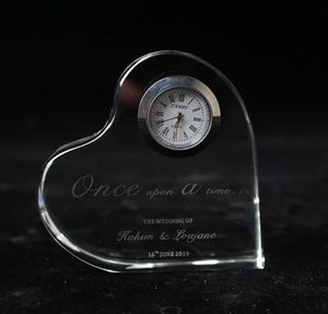 Bán buôn hình trái tim cá nhân pha lê đồng hồ cho trang trí nội thất bảng Top Crafted từ cao cấp tinh thể - Product Image 6
