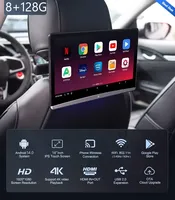 Monitor Headrest Mobil LCD HD 14-Inci 4+64GB Android 14.0 CPU 8-Core Cortex RK3566 WiFi 5G USB Sistem Hiburan Kursi Belakang